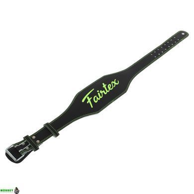 Пояс атлетический кожаный FAIRTEX 167075 S ширина-15см черный
