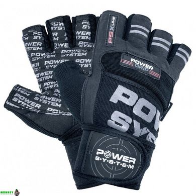 Рукавички для фітнесу і важкої атлетики Power System Power Grip PS-2800 Black XL