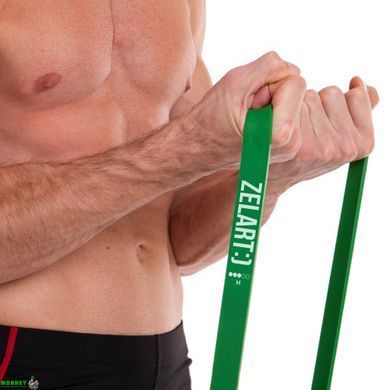 Резинка петля для подтягиваний Zelart FI-0889-3 POWER BANDS 16-39кг зеленый