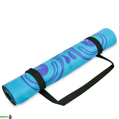 Коврик для йоги Замшевый Record FI-5662-41 размер 183x61x0,3см синий