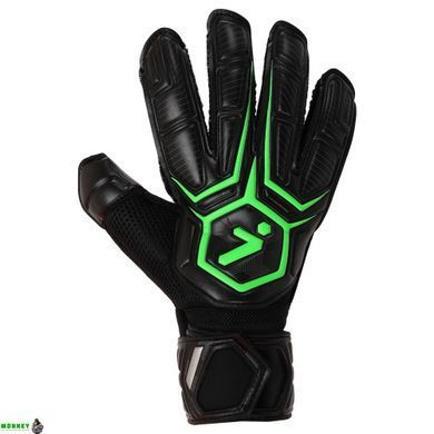 Перчатки вратарские с защитой пальцев STORELLI SP-Sport FB-905 Черный-зеленый 10