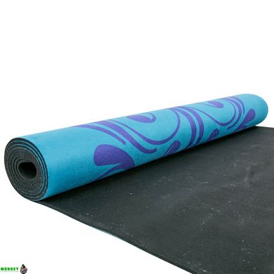 Килимок для йоги Замшевий Record FI-5662-41 розмір 183x61x0,3см синій
