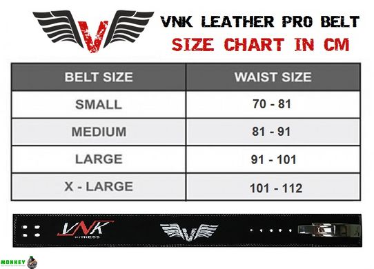 Пояс для важкої атлетики VNK Leather Pro L