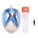 Маска для снорклінгу з диханням через ніс MadWave FULL-FACE M061908 (силікон, пластик, блакитний)