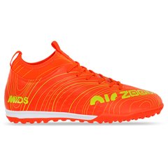 Сороконожки обувь футбольная ZOOM 230313-1 R.ORANGE/LIME размер 40-45 (верх-PU, подошва-RB, оранжевый-лимонный)