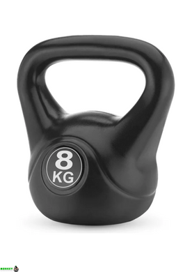 Гиря вінілова Gymtek 8кг чорний