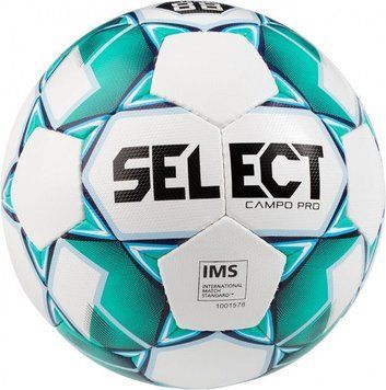 Футбольный мяч Select Campo Pro бело-зеленый Уни 5 00000013056