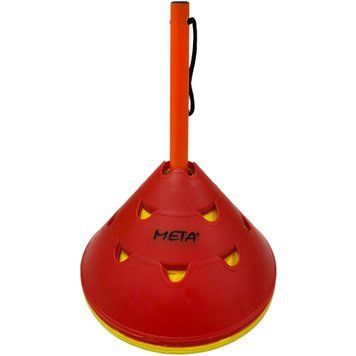 Набор больших фишек универсальных Meta Jumbo Cone Pro Set of 10 pcs желтый, красный Уни 15х30 см