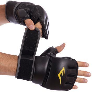Рукавиці для змішаних єдиноборств MMA EVERLAST HEAVY BAG 4301LXL L-XL чорний-сірий