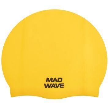 Шапочка для плавания MadWave Intensive Big M053112 Желтый (силикон,)