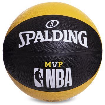 Мяч баскетбольный резиновый №7 SPALDING 83832Z NBA Mvp Color All Surface (резина, бутил, черный-желтый)