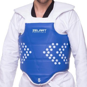 Захист корпусу та ключиці (жилет) двосторонній Zelart BO-0030 5 (зріст 180) червоний-синій