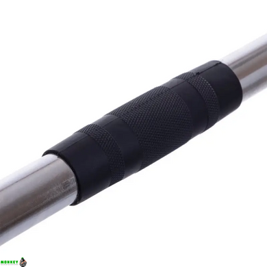 Ручка для верхньої тяги York Fitness 122см вигнута з гумовими рукоятками, хром
