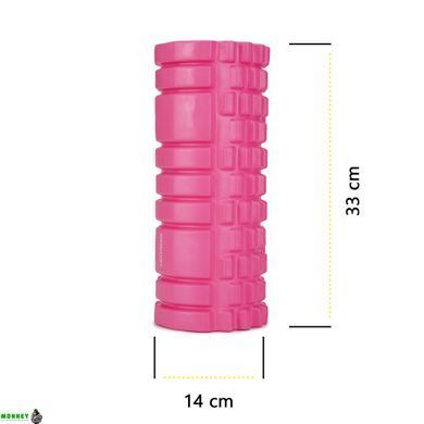 Масажний ролик Cornix EVA 33 x 14 см (валик, роллер) XR-0031 Pink