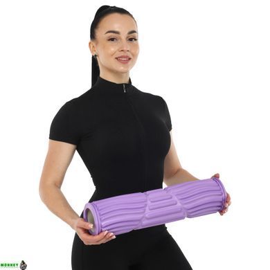 Роллер масажний циліндр (ролик мфр) 45см Grid Spine Roller SP-Sport FI-9390 Рожевий