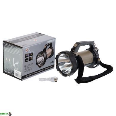 Фонарь кемпинговый светодиодный переносной X-BALOG T-90C (пластик, 1 Cree Led лампа, USB, l-см, черный-серый)