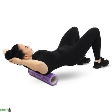 Роллер масажний циліндр (ролик мфр) 45см Grid Spine Roller SP-Sport FI-9390 Рожевий