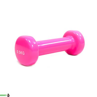Гантель виниловая Stein 0.5 кг / шт/ розовая