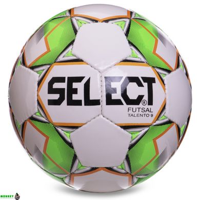 Мяч для футзала SELECT TALENTO 9 FB-2996 №4 белый-зеленый