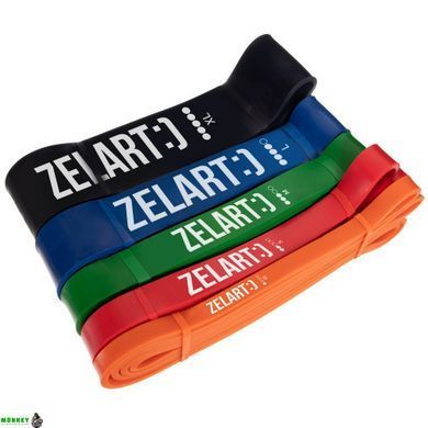 Резинка петля для подтягиваний Zelart FI-0889-4 POWER BAND 25-57кг синий