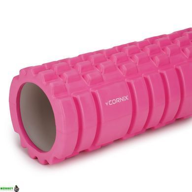 Масажний ролик Cornix EVA 33 x 14 см (валик, роллер) XR-0031 Pink