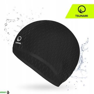 Шапочка для плавания TSUNAMI Texture Black (P-5905973401890)