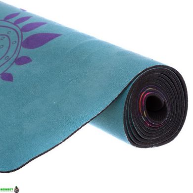 Килимок для йоги Замшевий Record FI-5662-53 розмір 183x61x0,3см зелений