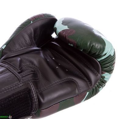 Рукавички боксерські шкіряні TWINS FBGVL3-ARGN 14 унцій зелений