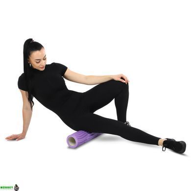 Роллер масажний циліндр (ролик мфр) 45см Grid Spine Roller SP-Sport FI-9390 Рожевий