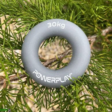 Еспандер кистьовий силіконовий PowerPlay PP-4324 Hand Grip Ring X-Hard 30 кг. Сірий