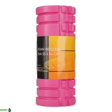 Масажний ролик Cornix EVA 33 x 14 см (валик, роллер) XR-0031 Pink