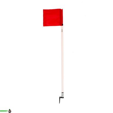 Набор из 4 угловых флагов на пружине Meta Set of 4 Corner Flags Flexi Pro красный Уни 150Х3 см