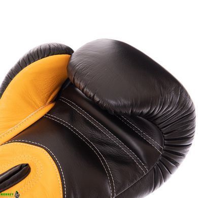 Рукавички боксерські шкіряні TWINS BGVL11 Чорний-червоний 14 унції VELCRO 10-14унцій