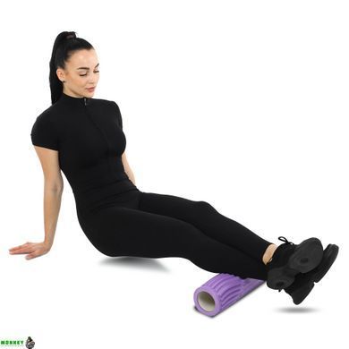 Роллер масажний циліндр (ролик мфр) 45см Grid Spine Roller SP-Sport FI-9390 Рожевий