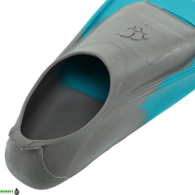 Ласты для тренировок в бассейне короткие с закрытой пяткой MadWave M074606216W размер 34-35 бирюзовый