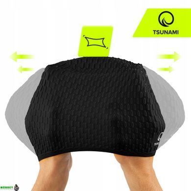 Шапочка для плавания TSUNAMI Texture Black (P-5905973401890)