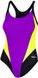 Купальник закритий для жінок Aqua Speed ​​SONIA 6172 фіолетовий, чорний, жовтий флуор Жін 42 (XL)