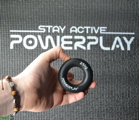 Эспандер кистевой силиконовый PowerPlay PP-4324 Hand Grip Ring Hard 25 кг. Черный