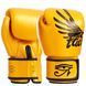 Перчатки боксерские кожаные FAIRTEX BGV1-FALCON 16 унций золотой-черный