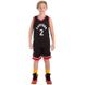 Форма баскетбольная детская NB-Sport NBA RAPTORS 2 BA-0969 M-2XL черный-красный