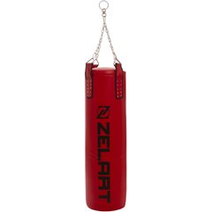 Мешок боксерский Цилиндр с цепью ZELART BO-1990 высота 115см красный
