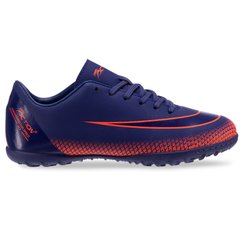 Сороконожки обувь футбольная подростковые Pro Action VL19123-TF-NO NAVY/ORANGE размер 35-40 (верх-PU, подошва-RB, темно-синий-оранжевый)