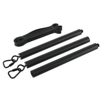 Тренувальна система PORTABLE RESISTANCE WEIGHT BAND BAR EZOUS R-01 чорний-фіолетовий