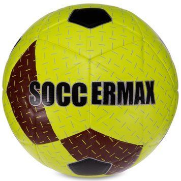 Мяч футбольный HYBRID SOCCERMAX FIFA FB-3124 Желтый-бордовый №5 PU