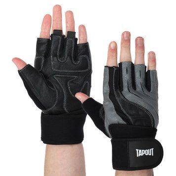 Перчатки для фитнеса и тяжелой атлетики TAPOUT SB168508 Черный-серый M