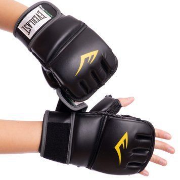 Рукавиці для змішаних єдиноборств MMA EVERLAST HEVY BAG 4301SM S-M чорний-сірий