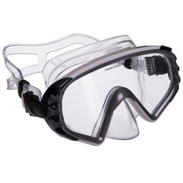 Маска для плавания в пластиковом боксе LEGEND M163-PVC Серый