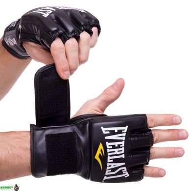 Перчатки для смешанных единоборств MMA кожаные EVERLAST PRO STYLE EV7778 S-XL черный