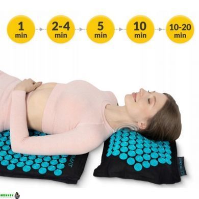Килимок акупунктурний з подушкою 4FIZJO Eco Mat XL Аплікатор Кузнєцова Black/Blue (P-5907739317452)