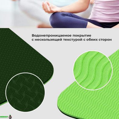 Килимок для йоги та фітнесу Power System Yoga Mat Premium PS-4060 Green